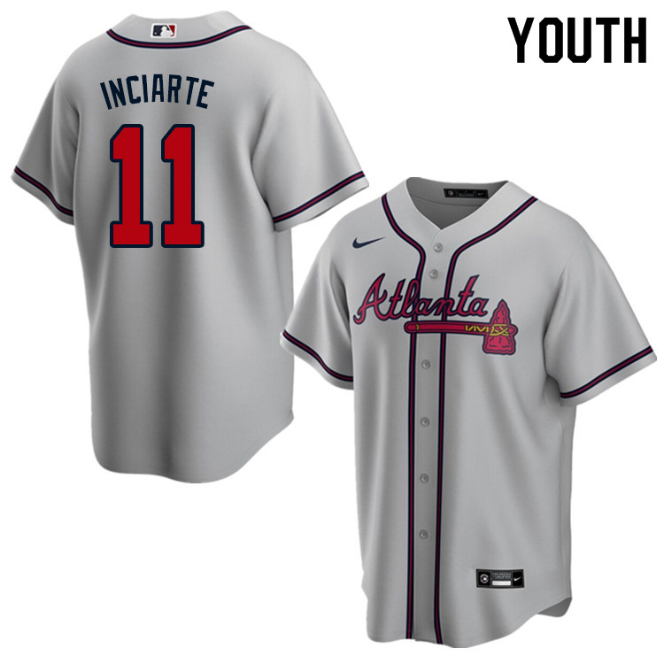 Nike Youth #11 Ender Inciarte Atlanta Braves Baseball Jerseys Sale-Gray